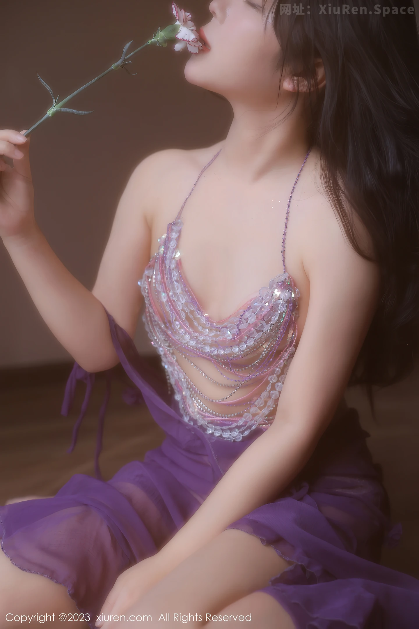 图片[6]-[XiuRen秀人网]2023.04.20 VOL.6601 露露luncy 紫色透视情趣内衣与银色肚兜加黑色短裙性感私房写真集-秀人网官方网站